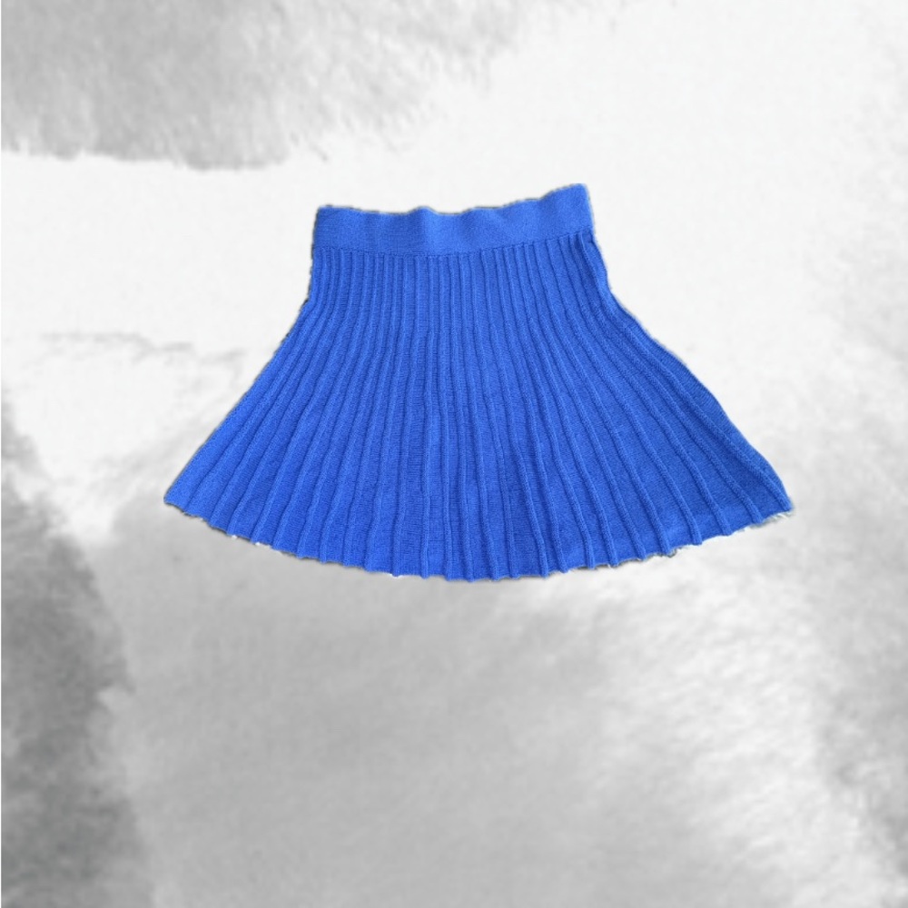 Zara Blue Ribbed Women's Skirt